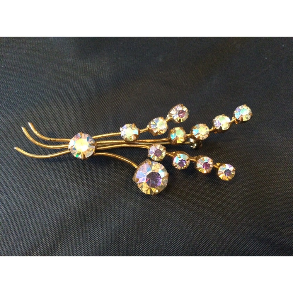 Vintage Signed Austria Aurora Borealis Brooch